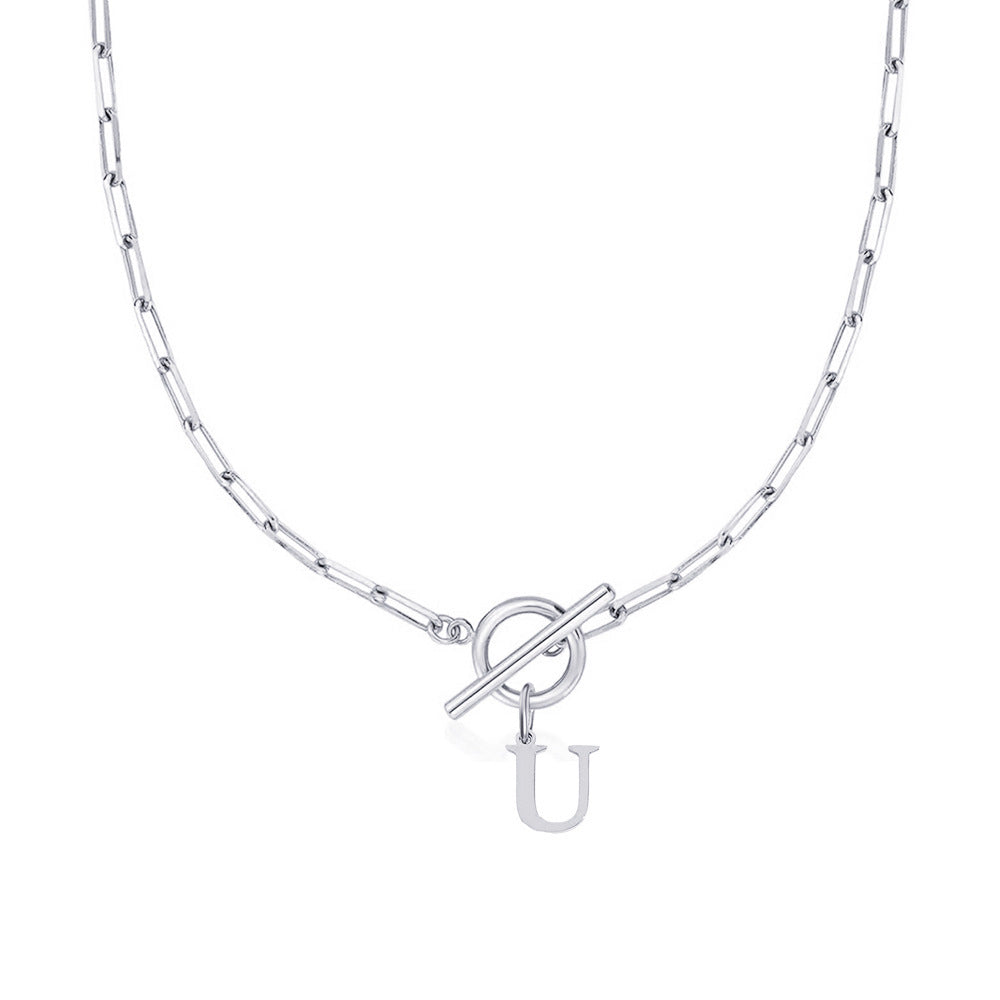 Collar Inicial — Cadena de Clip de Papel