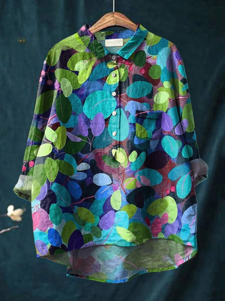 Tiziana - Ligera Camisa de Lino con Estampado