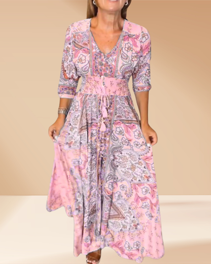 Marevé Vestido Elegante de Verano Escote V