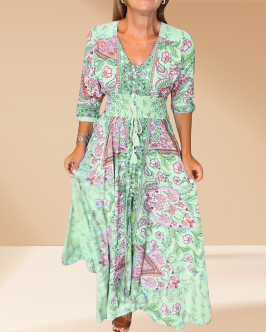 Marevé Vestido Elegante de Verano Escote V