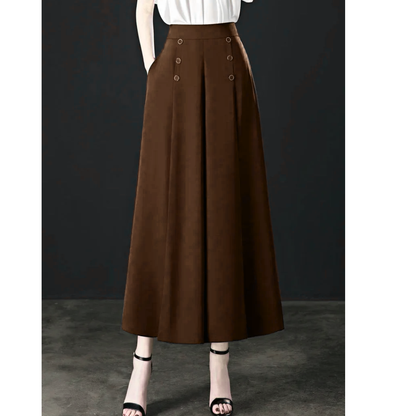 Hotishop - Pantalones plisados cómodos y elegantes con piernas anchas