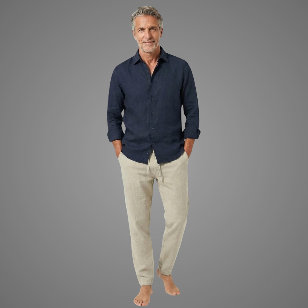 Rivello — Pantalones de Playa de Lino
