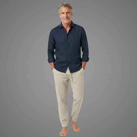 Rivello — Pantalones de Playa de Lino