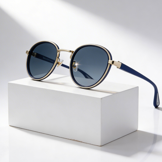 Carson Rift — Gafas de sol redondas vintage