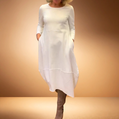 Velvára - Vestido Elegante de Toque de Seda