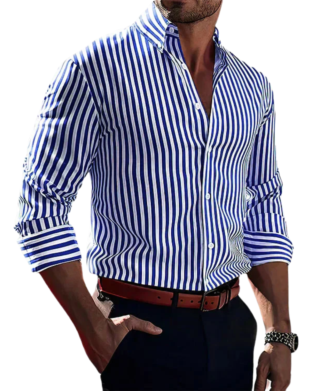 Camisa a Rayas Elegante