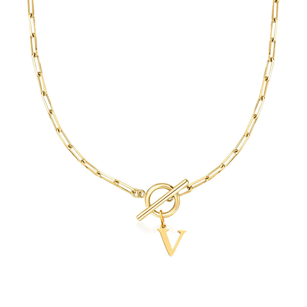 Collar Inicial — Cadena de Clip de Papel