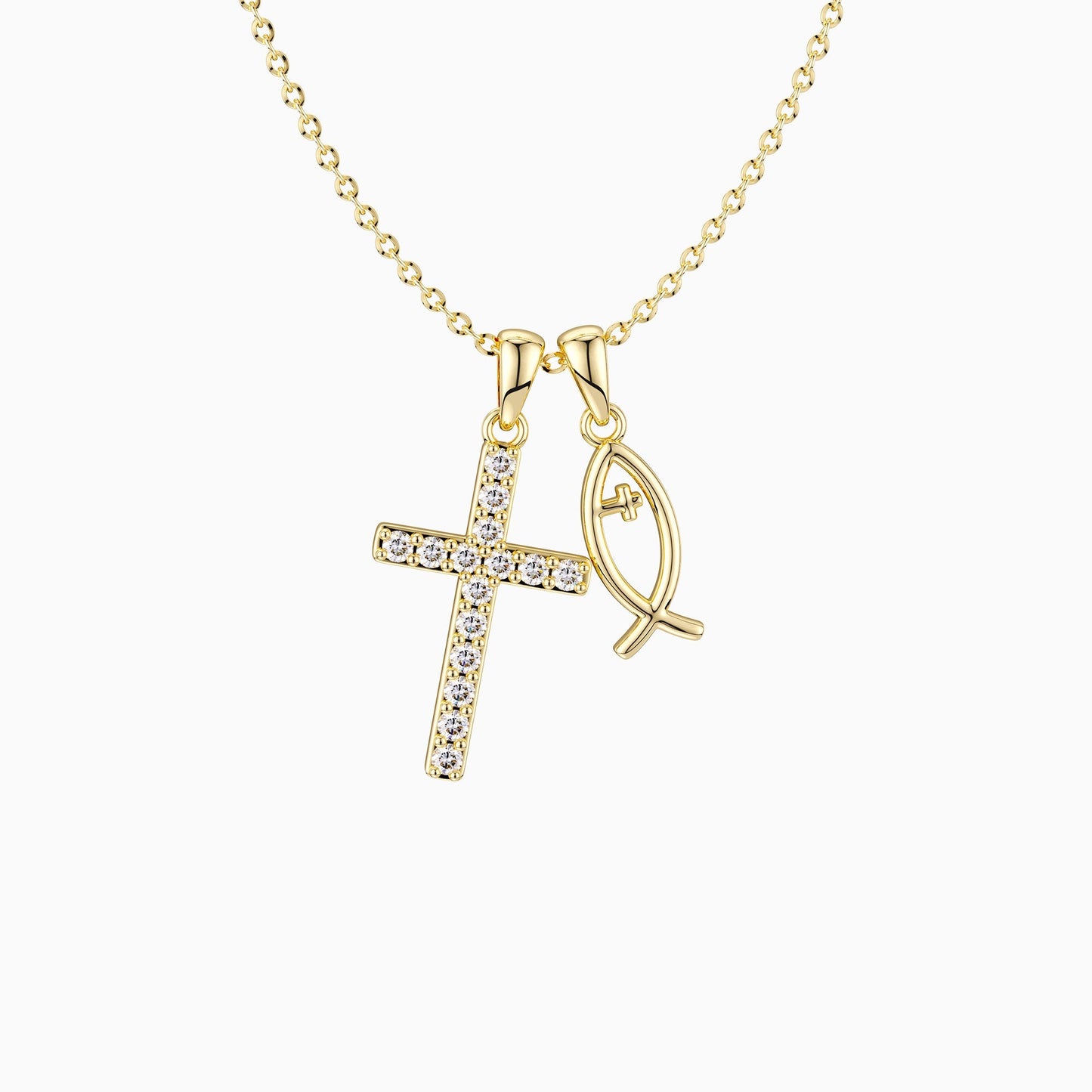 Collar de Fe — Colgante de Cruz Ichthys