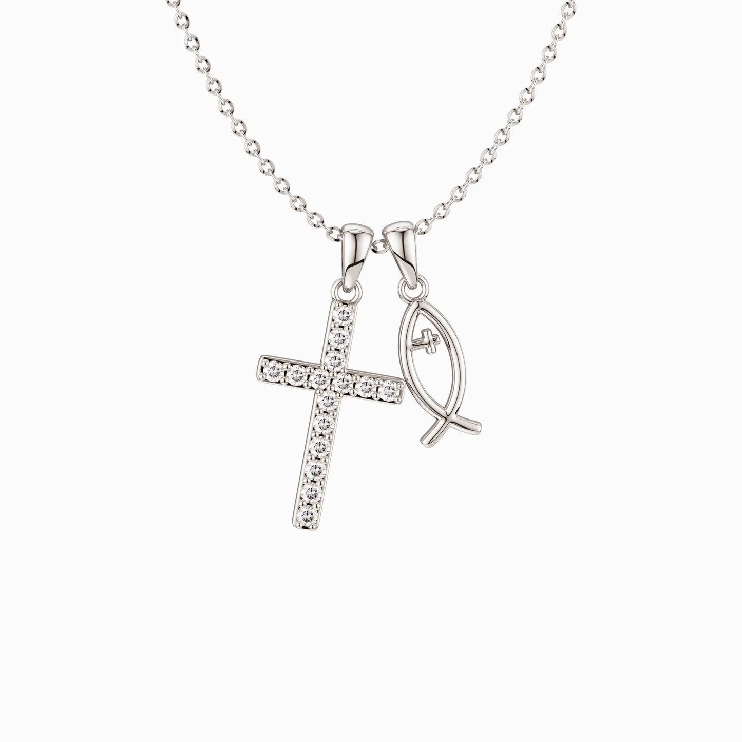 Collar de Fe — Colgante de Cruz Ichthys