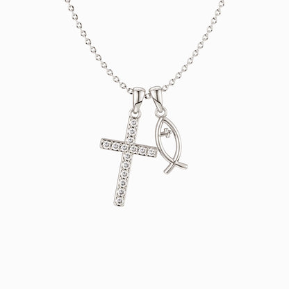 Collar de Fe — Colgante de Cruz Ichthys