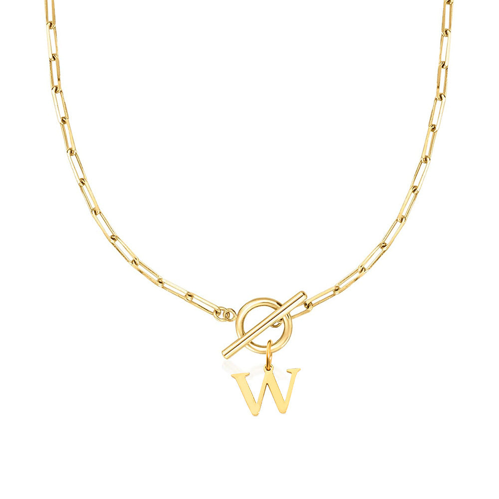 Collar Inicial — Cadena de Clip de Papel
