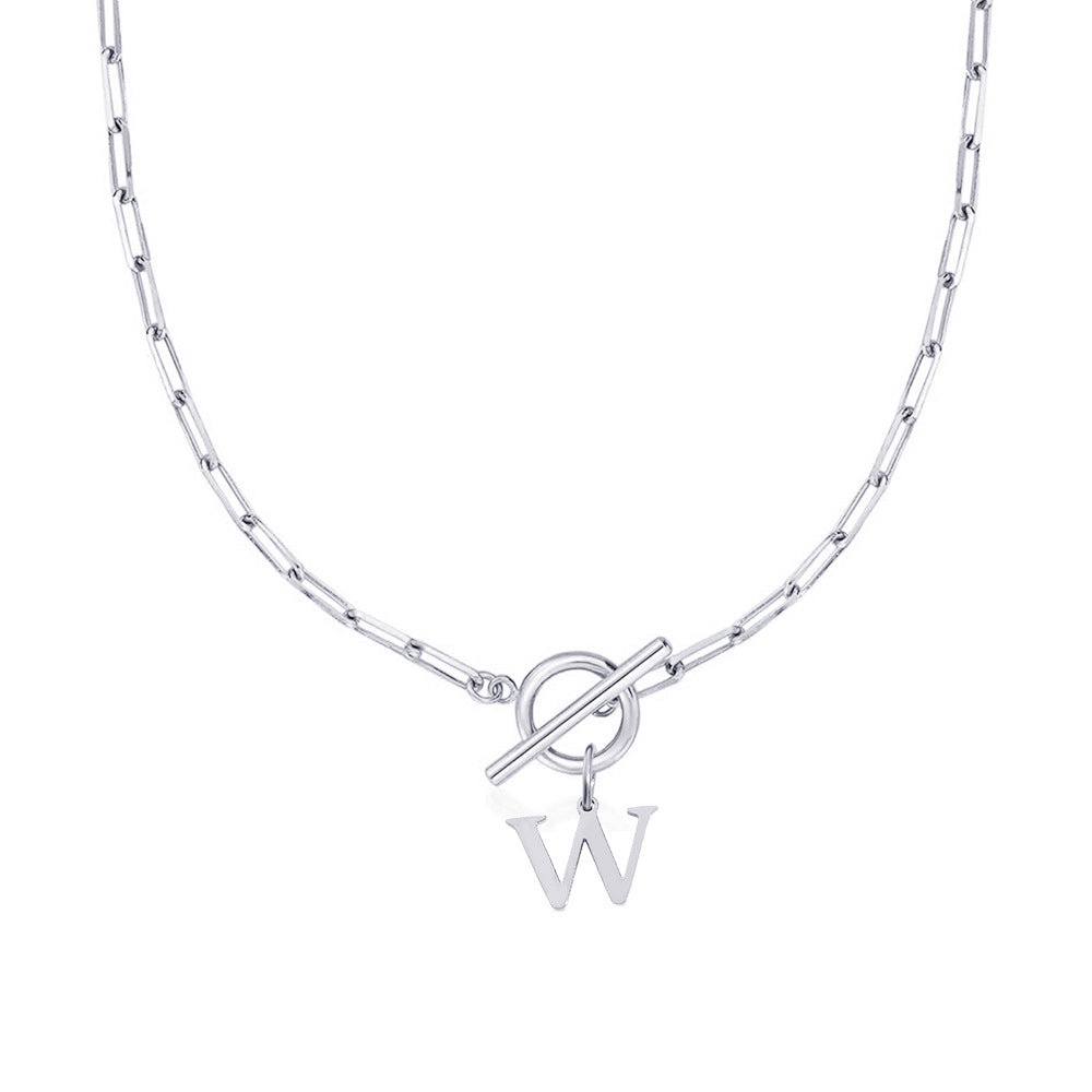 Collar Inicial — Cadena de Clip de Papel