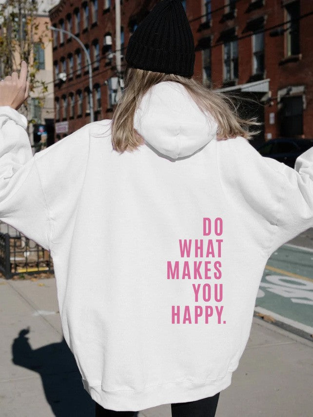 Sudadera con Capucha “Haz lo que te hace feliz” Lunira