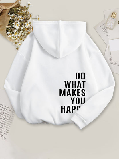 Sudadera con Capucha “Haz lo que te hace feliz” Lunira