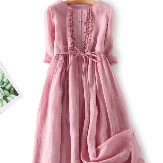 Livia - Cómodo Vestido Maxi de Lino