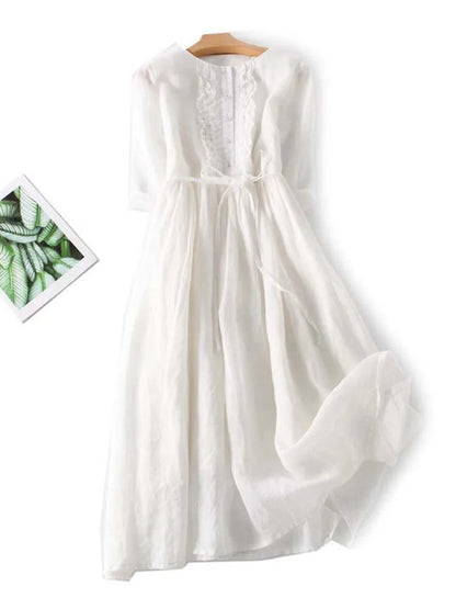 Livia - Cómodo Vestido Maxi de Lino