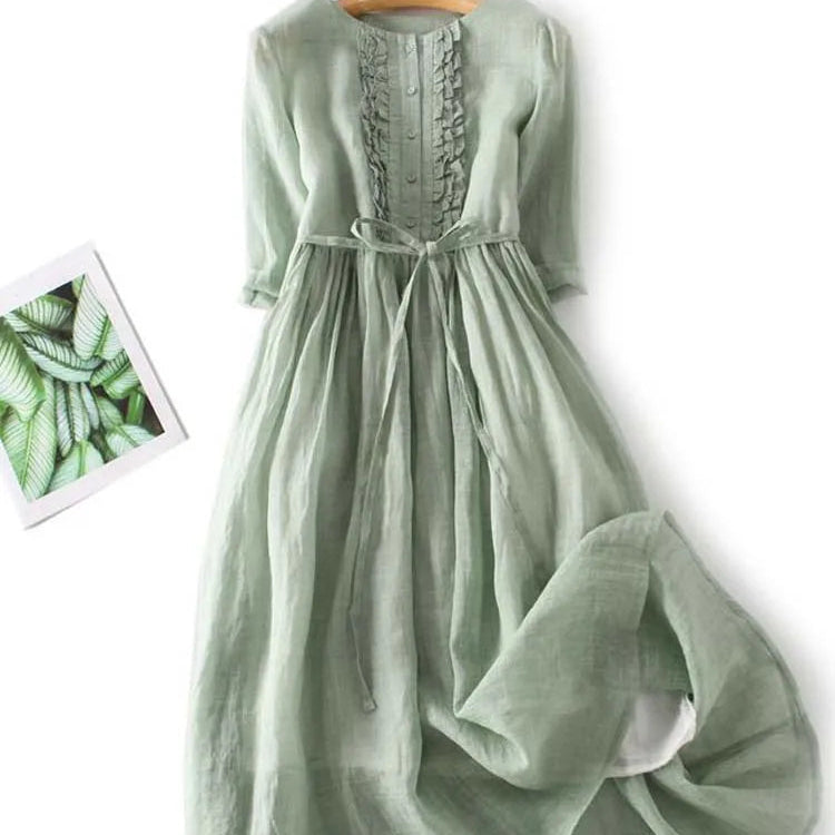 Livia - Cómodo Vestido Maxi de Lino