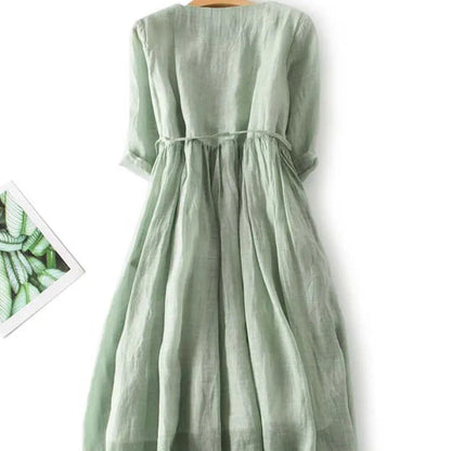 Livia - Cómodo Vestido Maxi de Lino