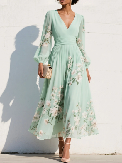 Aurelia — Vestido Midi de Escote en V