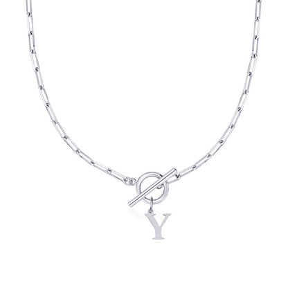 Collar Inicial — Cadena de Clip de Papel