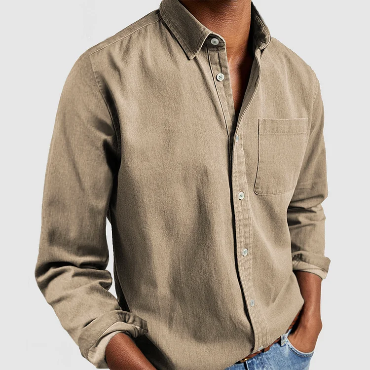 Camisa Cómoda para Hombre — Ajuste Relajado con Botones