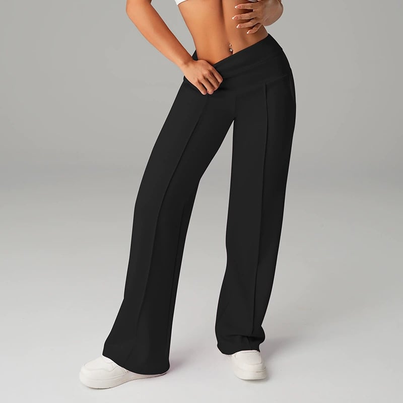 Pantalones de pierna recta de color sólido para mujer - Cómodos Pantalones