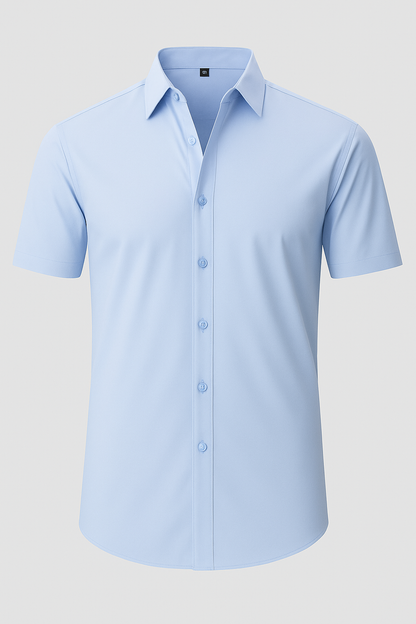 Camisa Sin Planchado con Estiramiento en 4 Direcciones – Botones Transparentes