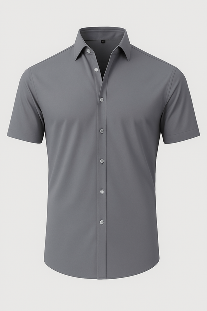 Camisa Sin Planchado con Estiramiento en 4 Direcciones – Botones Transparentes