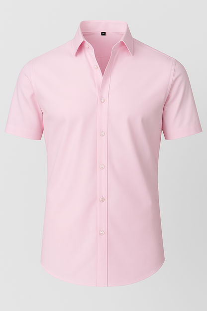Camisa Sin Planchado con Estiramiento en 4 Direcciones – Botones Transparentes