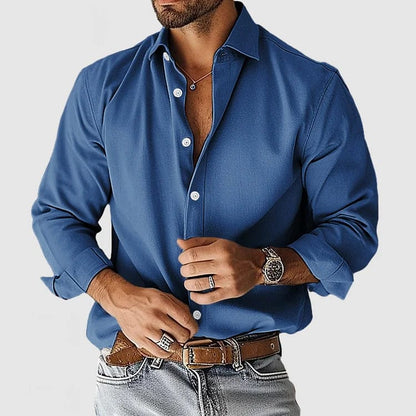 Camisa Leandro - Suave Camisa de Algodón Cepillado