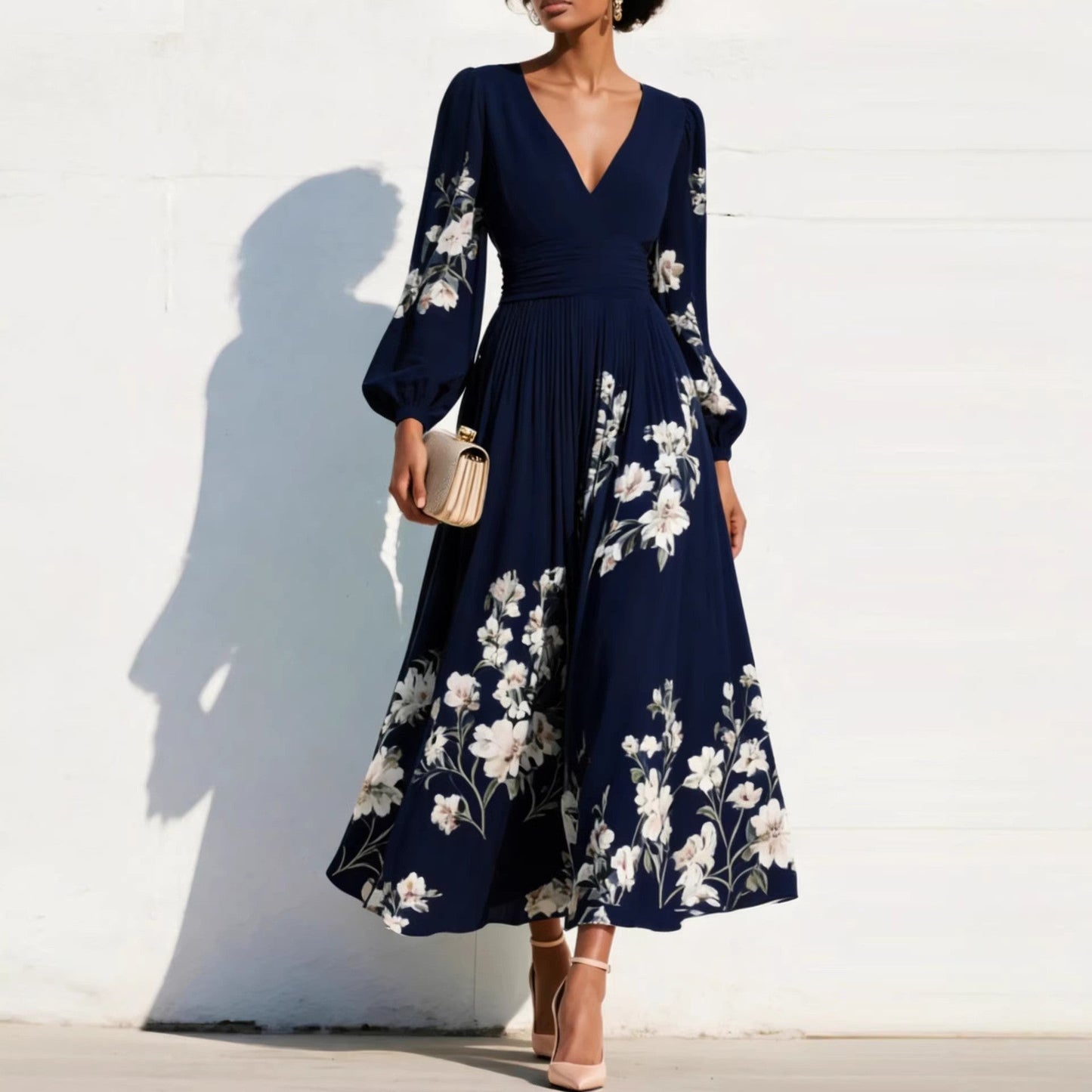 Aurelia — Vestido Midi de Escote en V