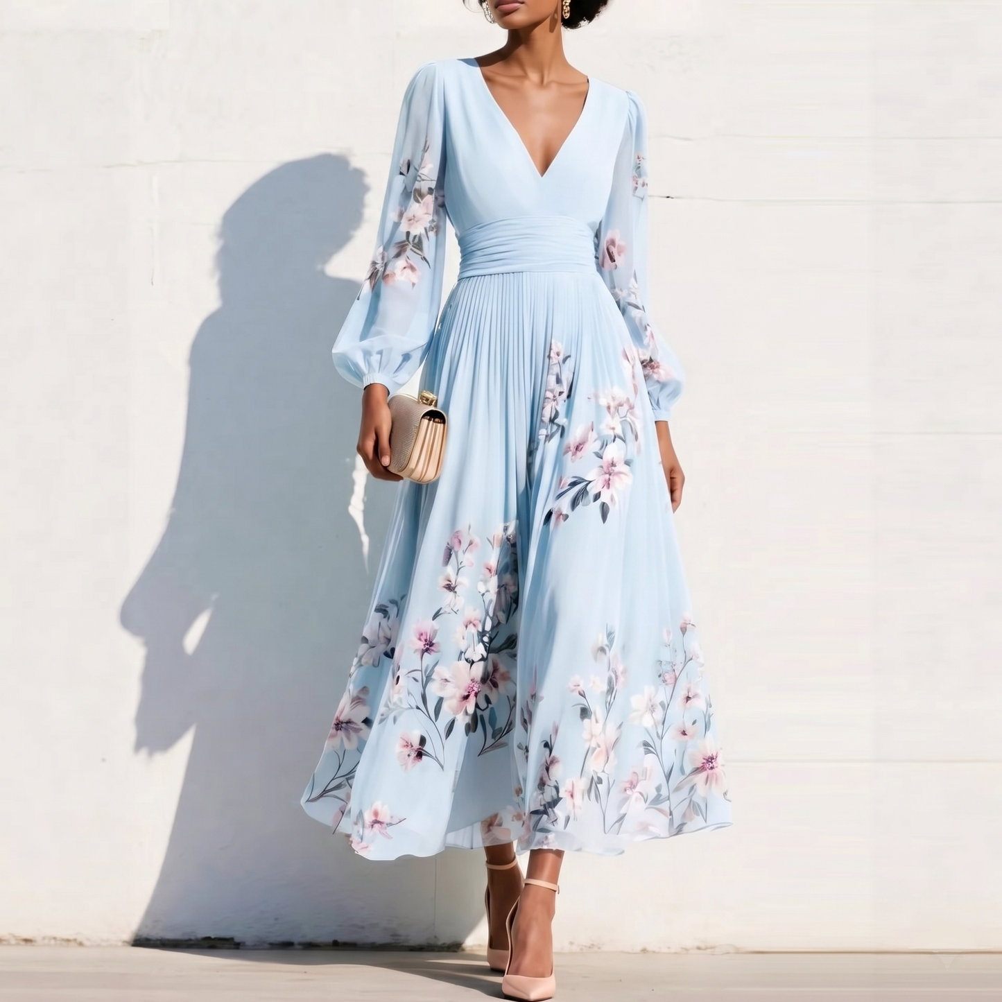 Aurelia — Vestido Midi de Escote en V