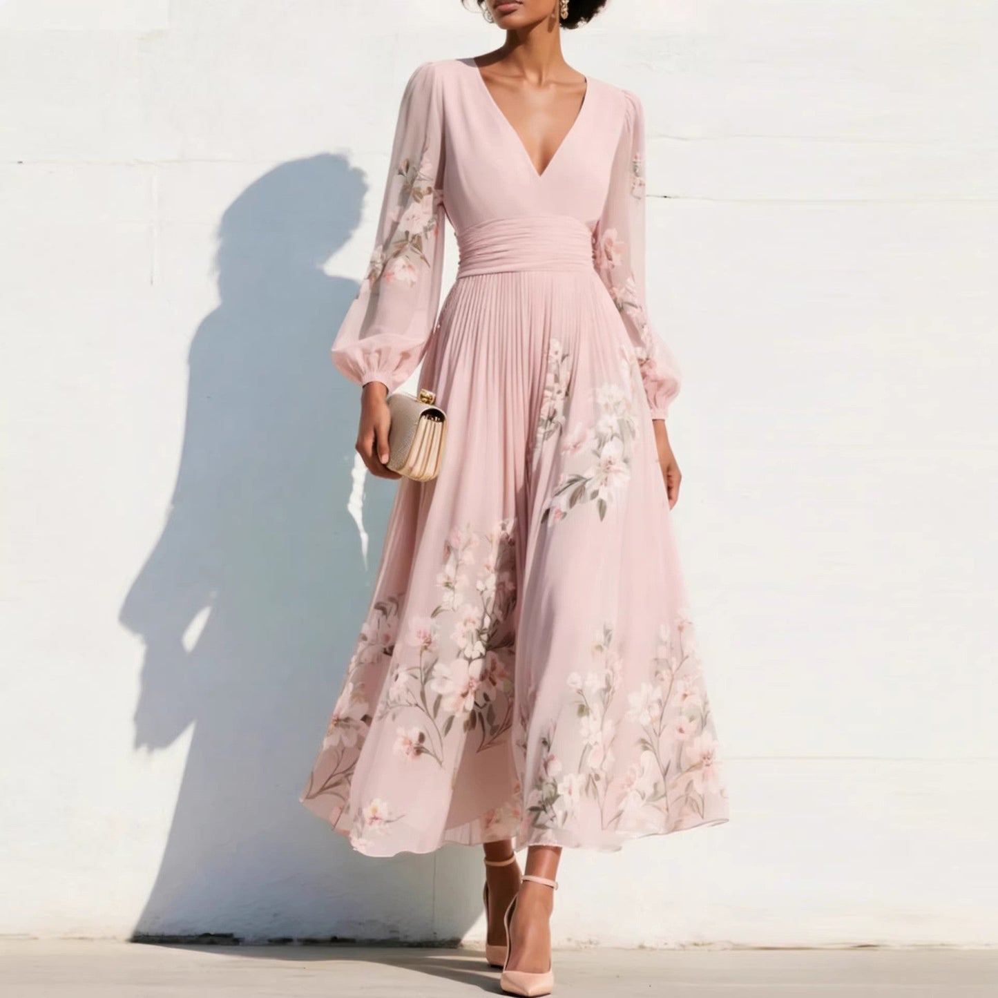 Aurelia — Vestido Midi de Escote en V