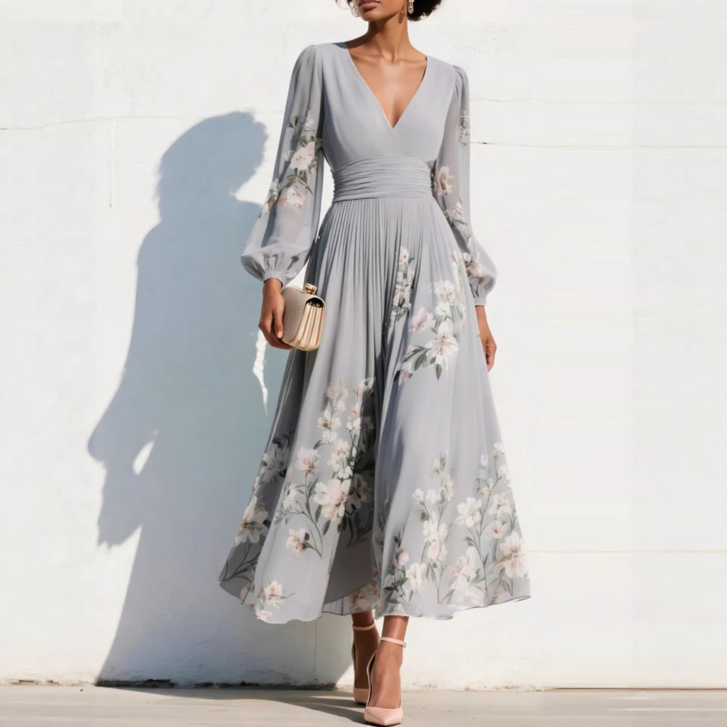 Aurelia — Vestido Midi de Escote en V
