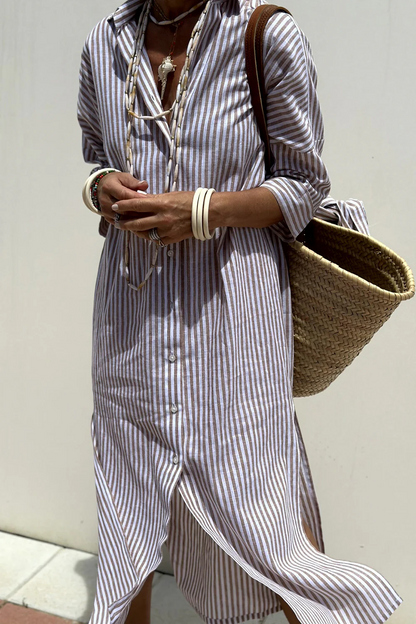 Luméra — Vestido Midi con Escote en V Fluido