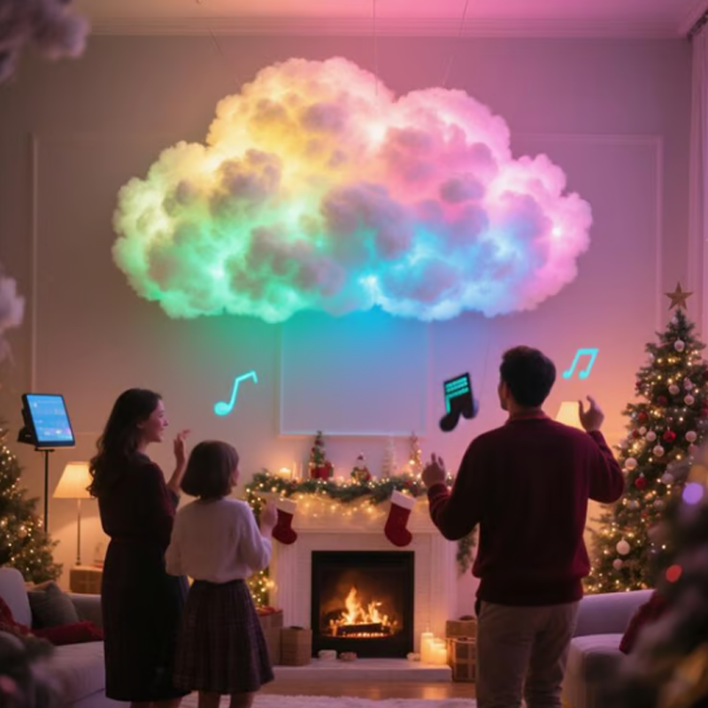 Luz de Nube de Trueno LED Alimentada por USB - Decoración Única Duradera