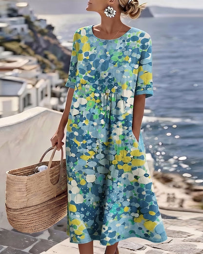 Tessène - Vestido Impreso de Corte Relajado
