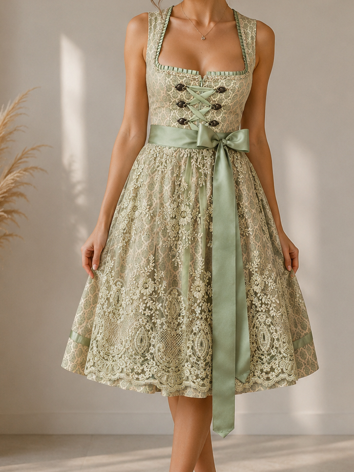 Bea — Dirndl Balconette con Volantes