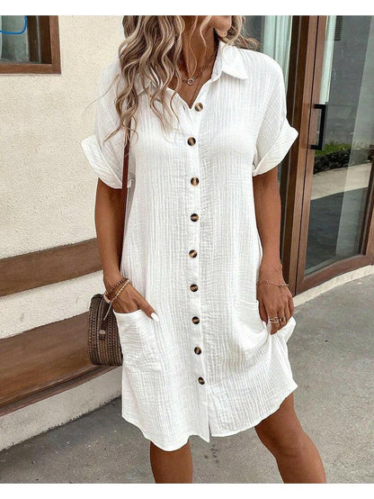Linnae — Vestido Midi de Lino para Mujeres