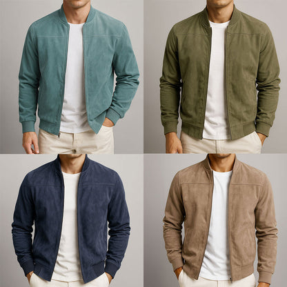 Adrián – Chaqueta Bomber de Ante Premium - Suave