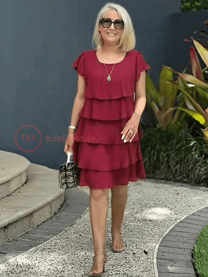 Capa Suelta - Elegante Vestido de Chiffon