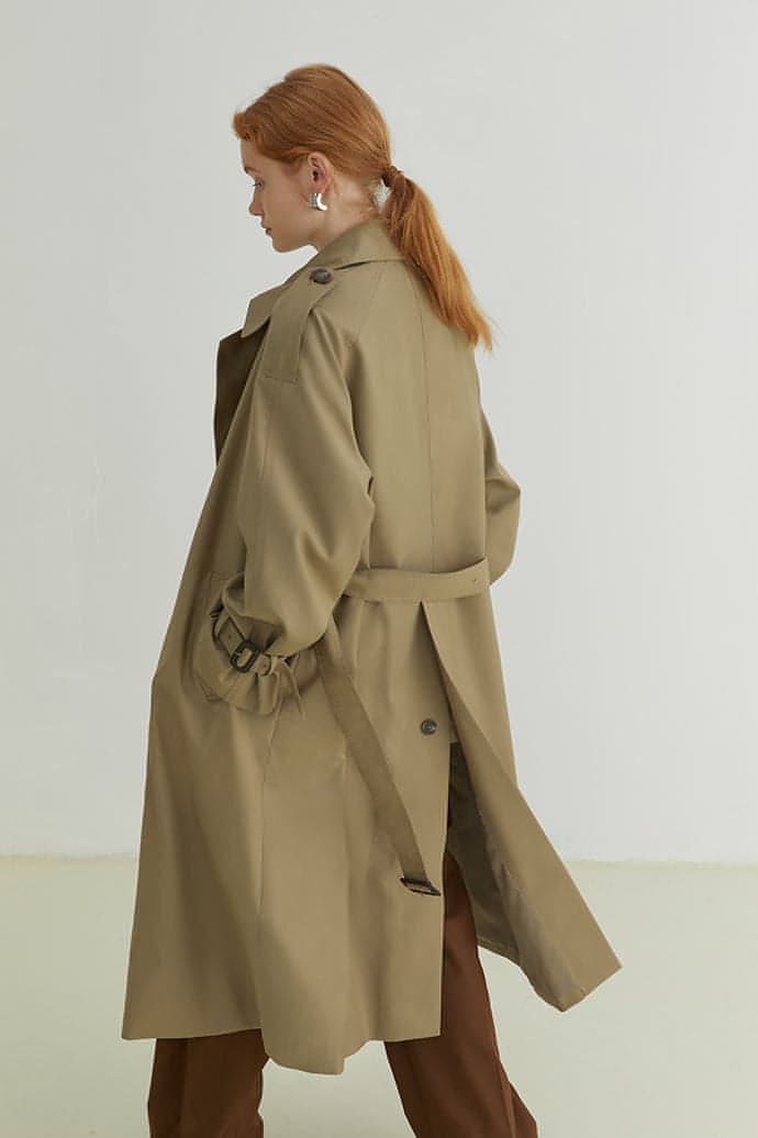 Abrigo Trench Melton - Elegante Doble Botonadura