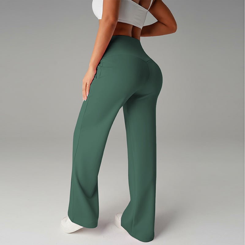 Pantalones de pierna recta de color sólido para mujer - Cómodos Pantalones