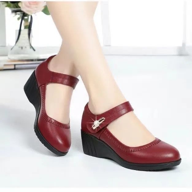 Tacones de Cuero Suave - Antideslizantes Zapatos