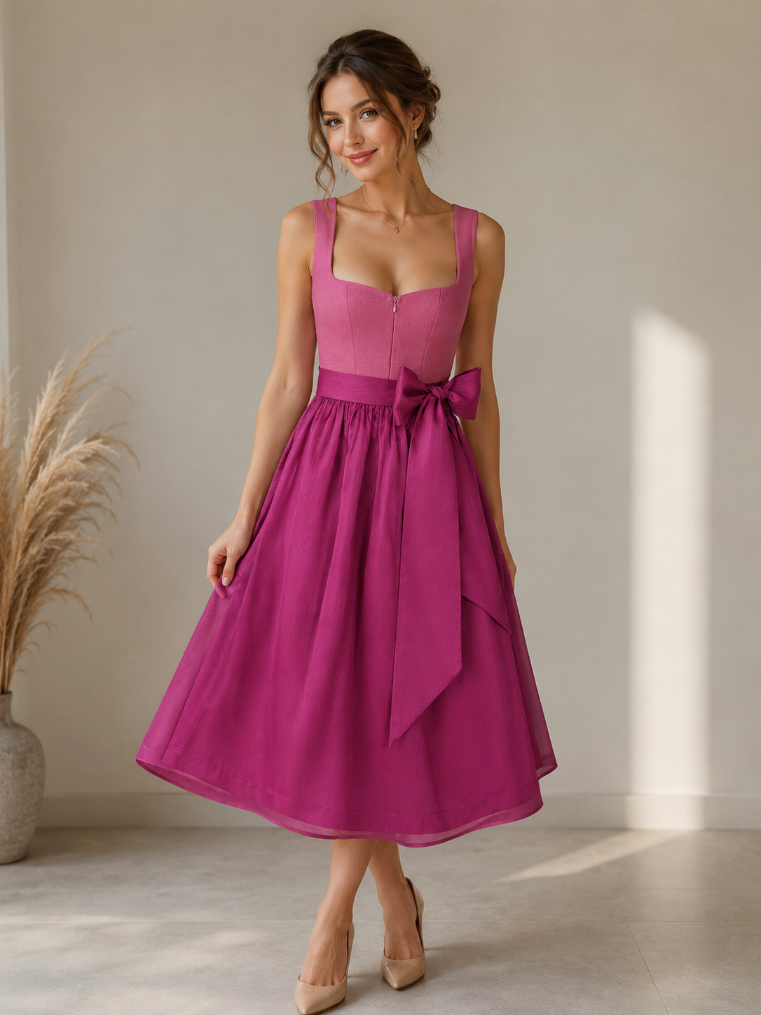 Camille — Dirndl Berry en Longitud Mini