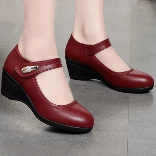 Tacones de Cuero Suave - Antideslizantes Zapatos