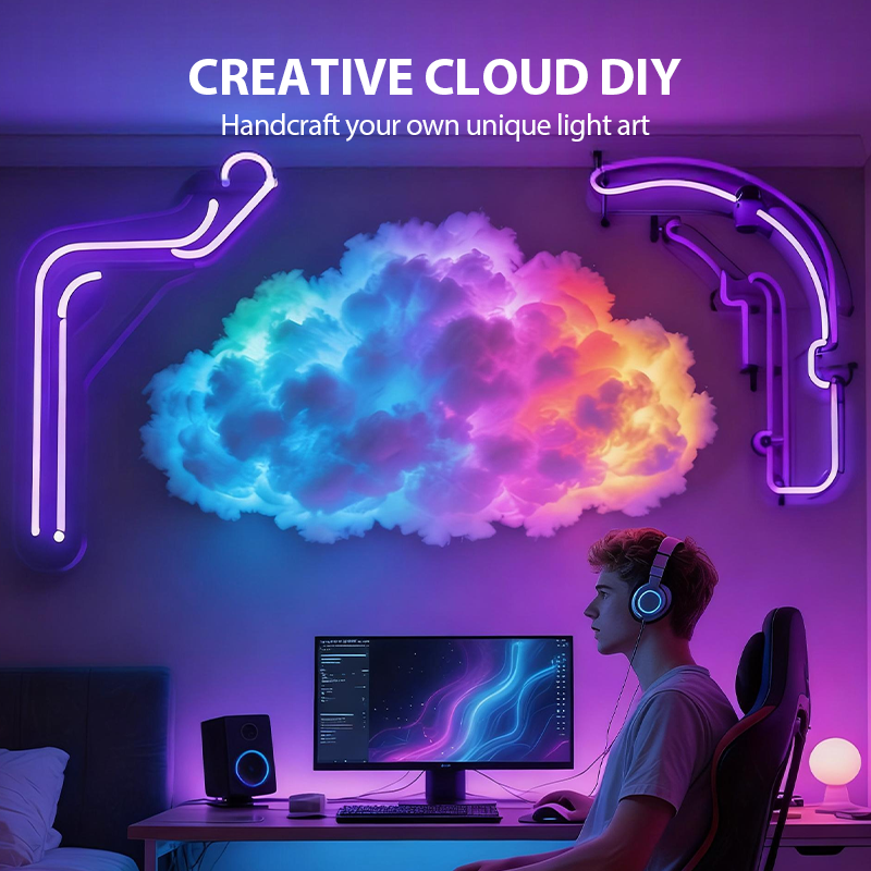 Luz de Nube de Trueno LED Alimentada por USB - Decoración Única Duradera