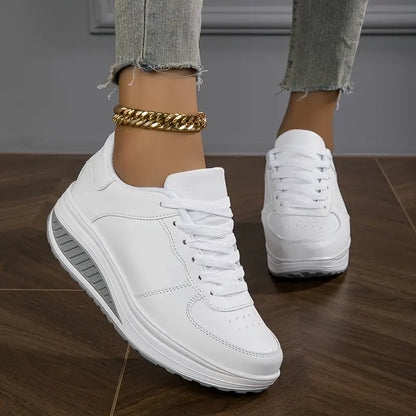 Moda Casual para Mujeres - Cómodas Zapatillas Wedge de Plataforma Transpirables