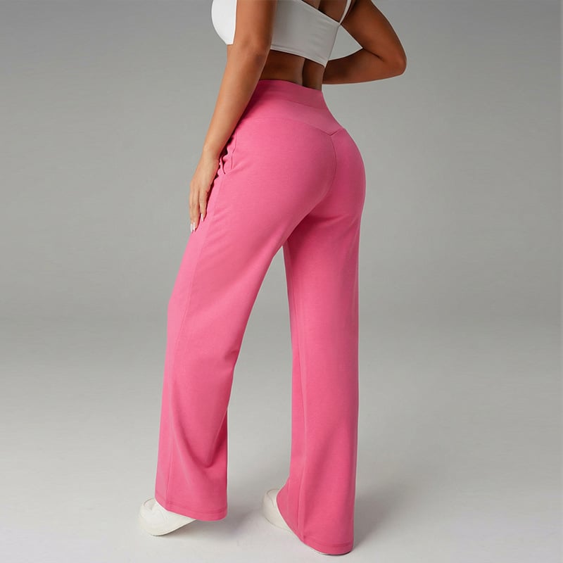 Pantalones de pierna recta de color sólido para mujer - Cómodos Pantalones