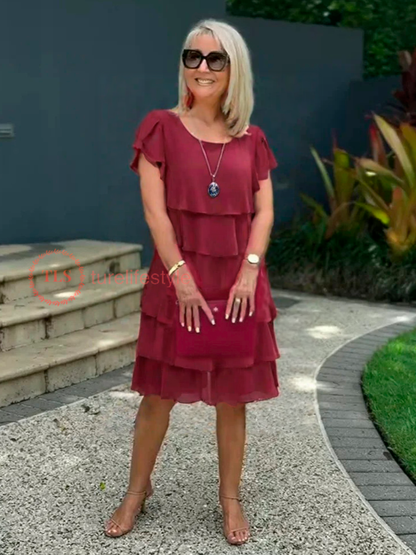 Capa Suelta - Elegante Vestido de Chiffon